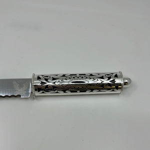 Challah Knife sterling Silver Shr-306. serrated