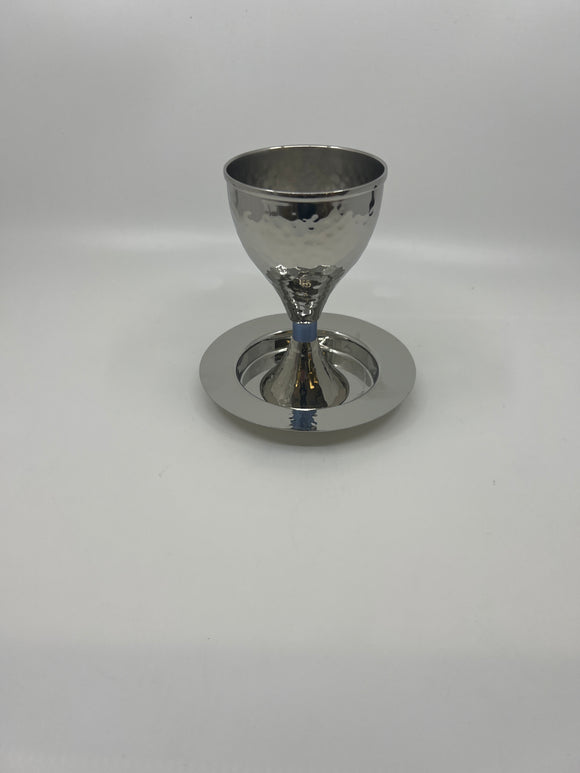 Kiddush Cup and Dish by Yair Emanuel CUJ-2