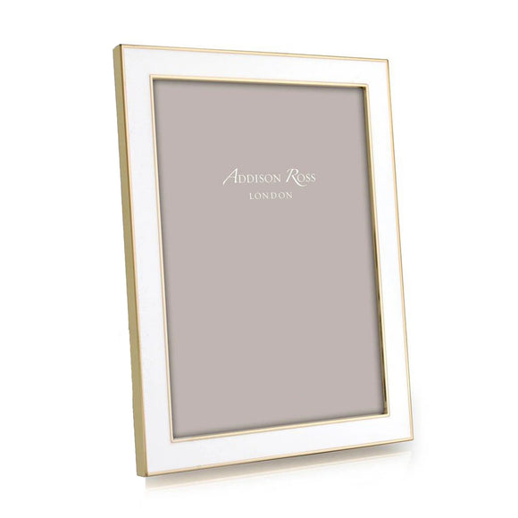 Gold Trim White Enamel FR 0956 Frame