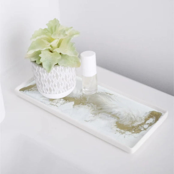 Ceramic Tray LL-22 Gold Quartz