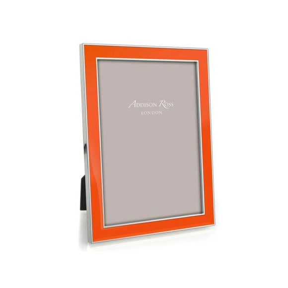 Orange Enamel Silver Trim Frame FR 0680