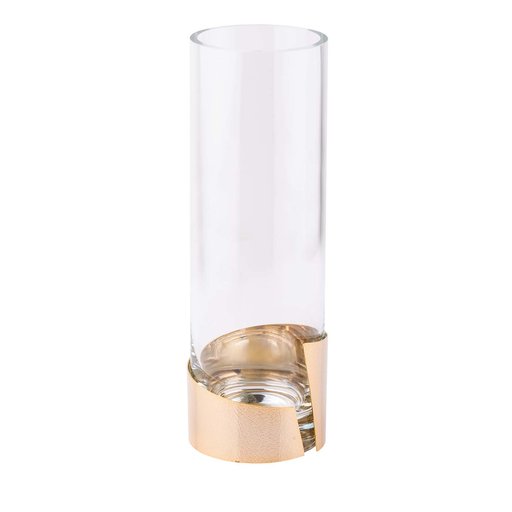 Italian Glass & 24 Gold Base Vase - Elegant Sterling 