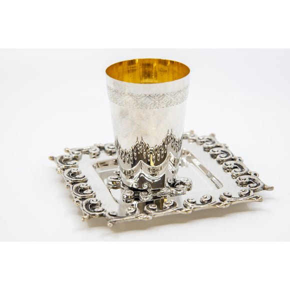 Kiddush Cup Set - Elegant Sterling 