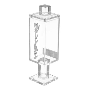 Magnetic Lucite Match Holder, Silver