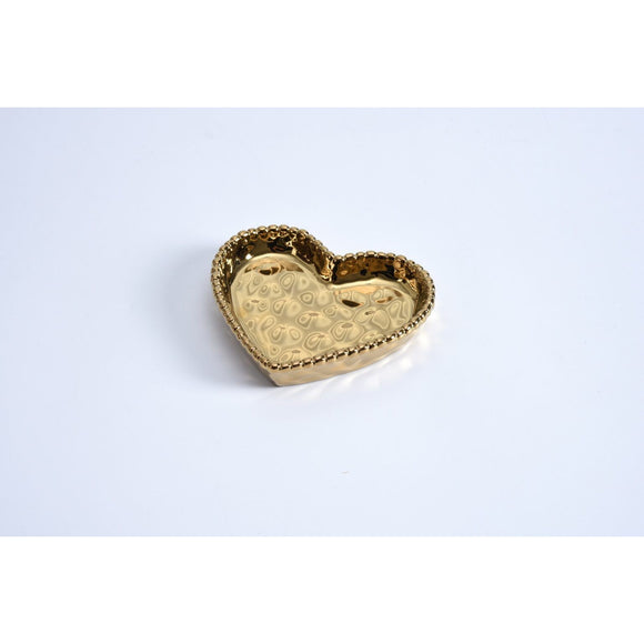 Small Heart Dish, Gold CER26436