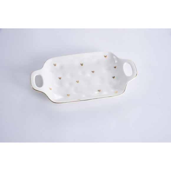 Heart Tray with Handles  HRT001G